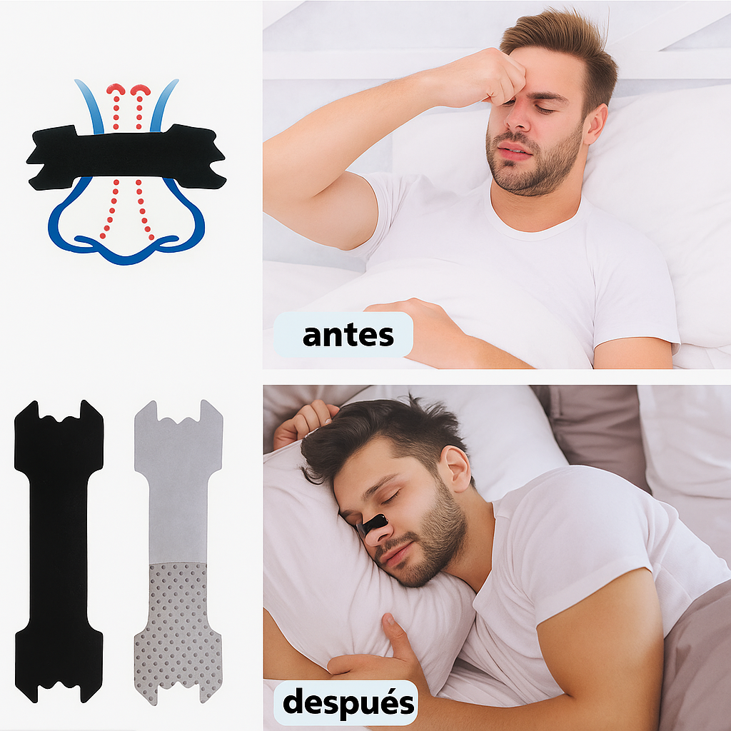 Tiras Nasales Antironquidos – Respira Mejor y Duerme Profundo