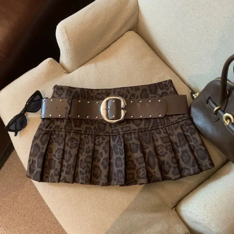 Falda Animal Print Tiro Bajo
