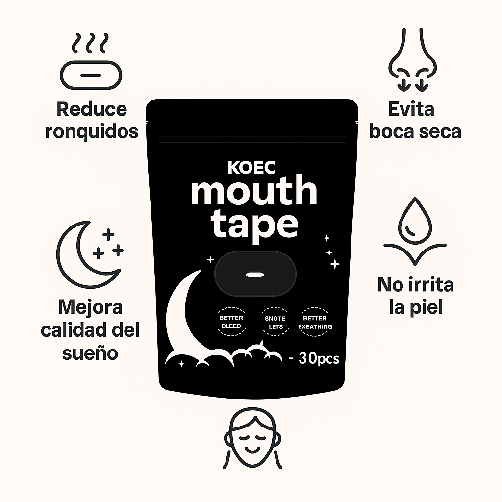 Cinta para Dormir y Respirar Mejor – Mouth Tape Antirronquidos