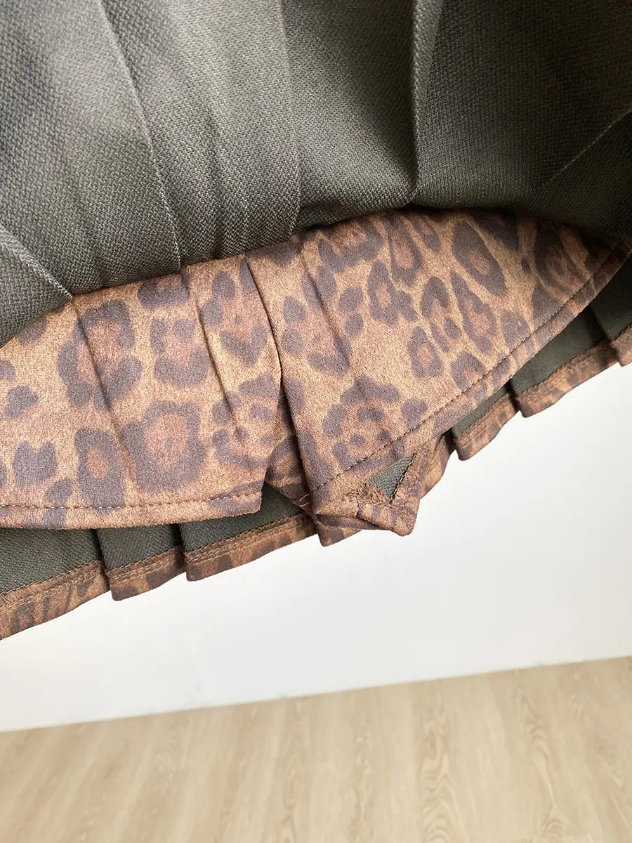 Falda Animal Print Tiro Bajo