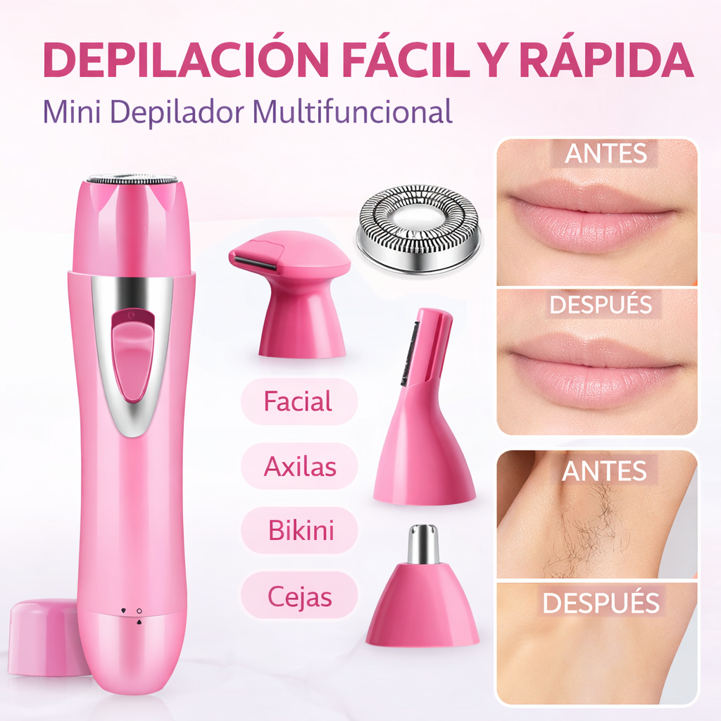 Afeitadora Multiuso 4 en 1 para Mujer – Precisa, Segura y Portátil