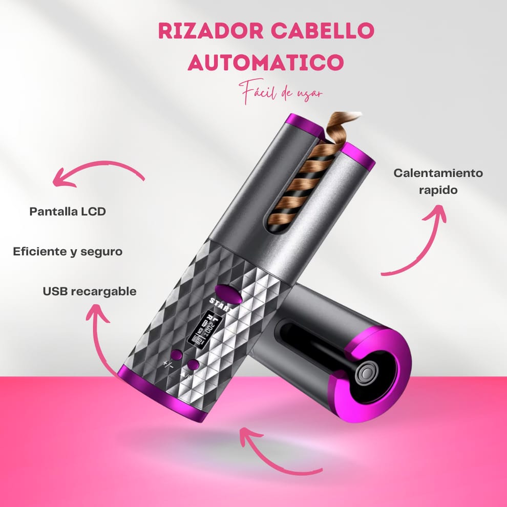 Rizador Automático Inalámbrico Profesional – Rizos Perfectos sin Esfuerzo